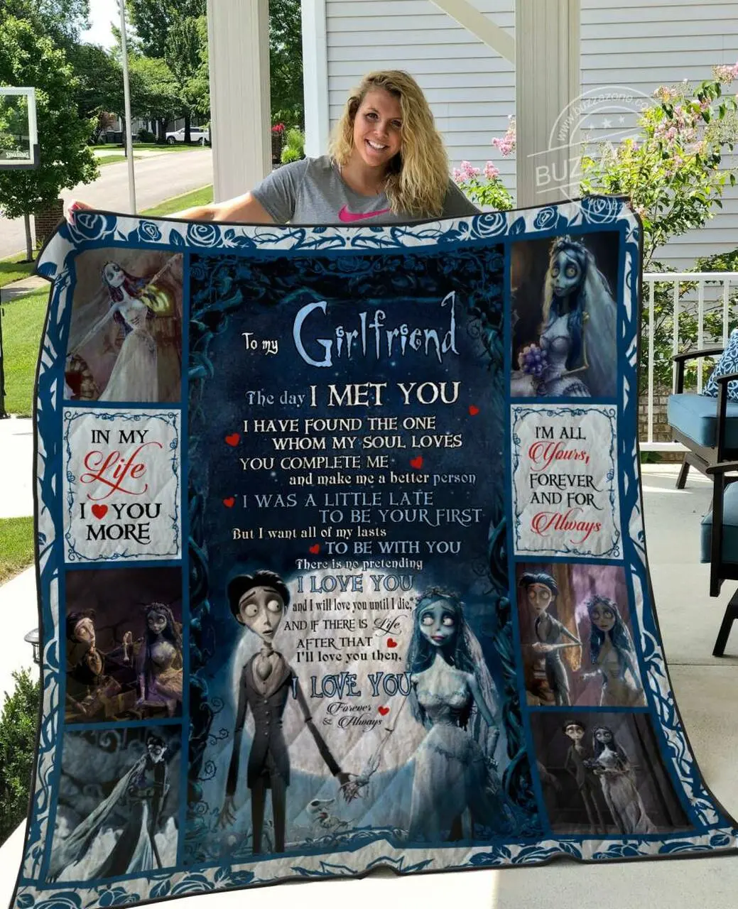 My Girlfriend Corpse Bride Quilt Ko and Home Decor