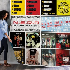 N*E*R*D Singles Quilt Blanket Ver 14 and Home Decor