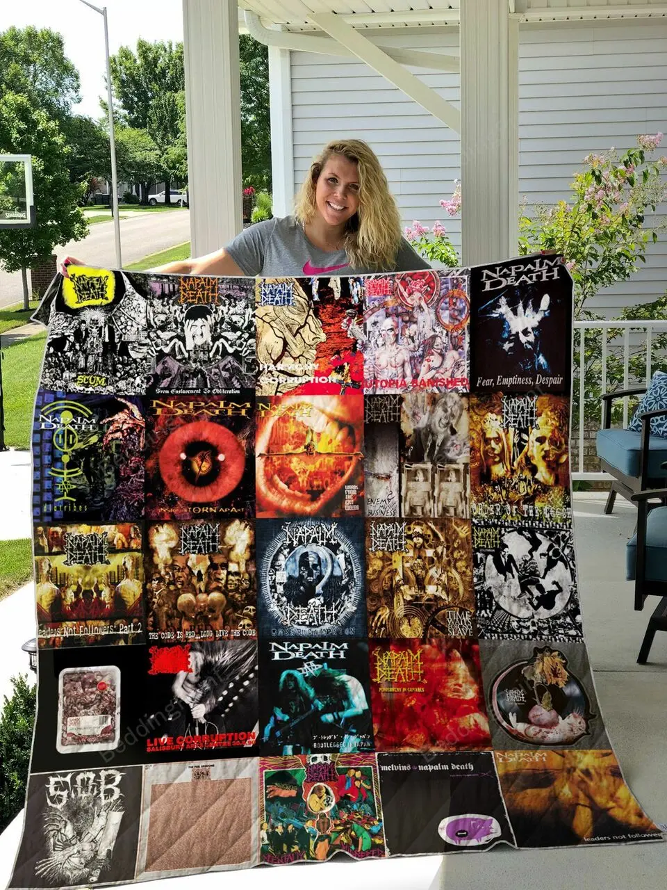 Napalm Death Style 2 Quilt Blanket and Home Decor
