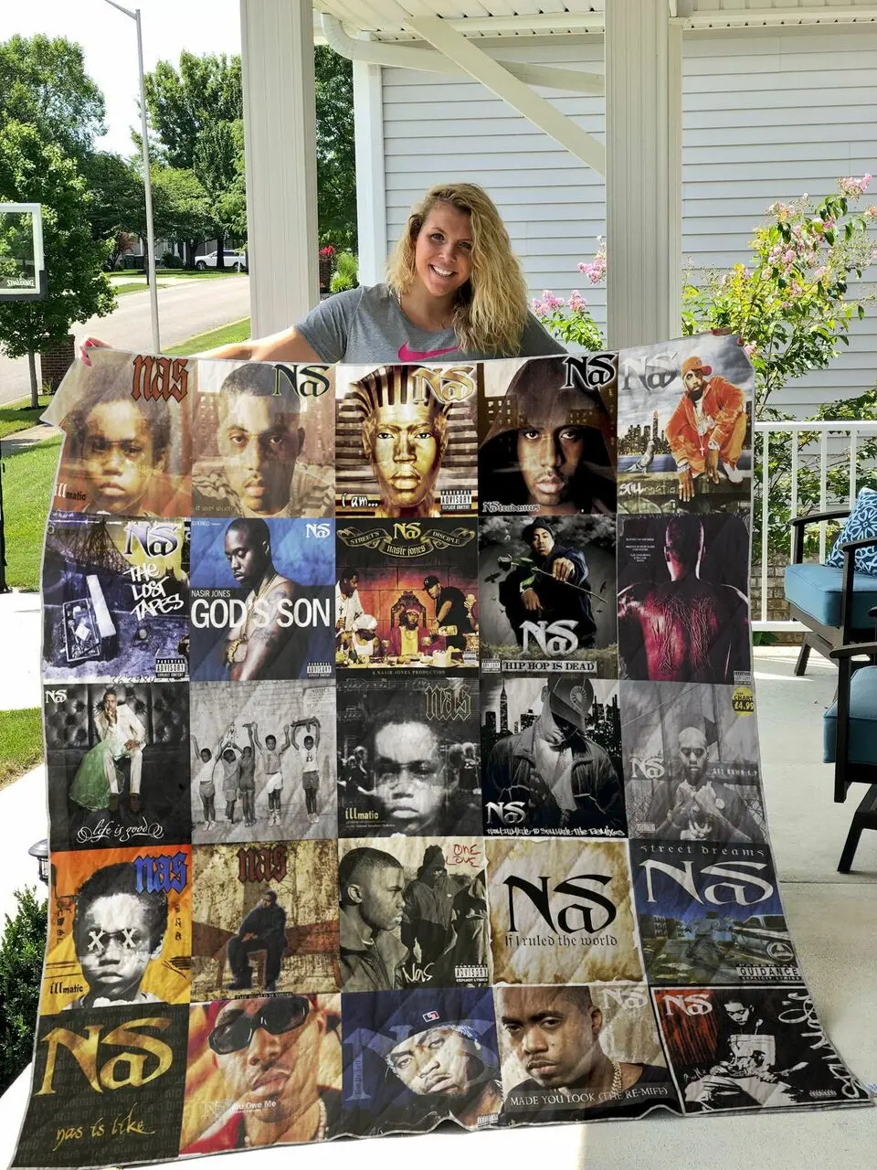 Nas Quilt Blanket and Home Decor