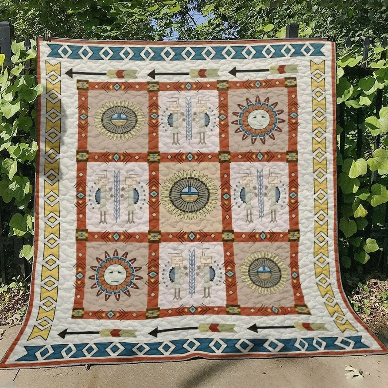 Native American Bl260618 Quilt Blanket and Home Decor