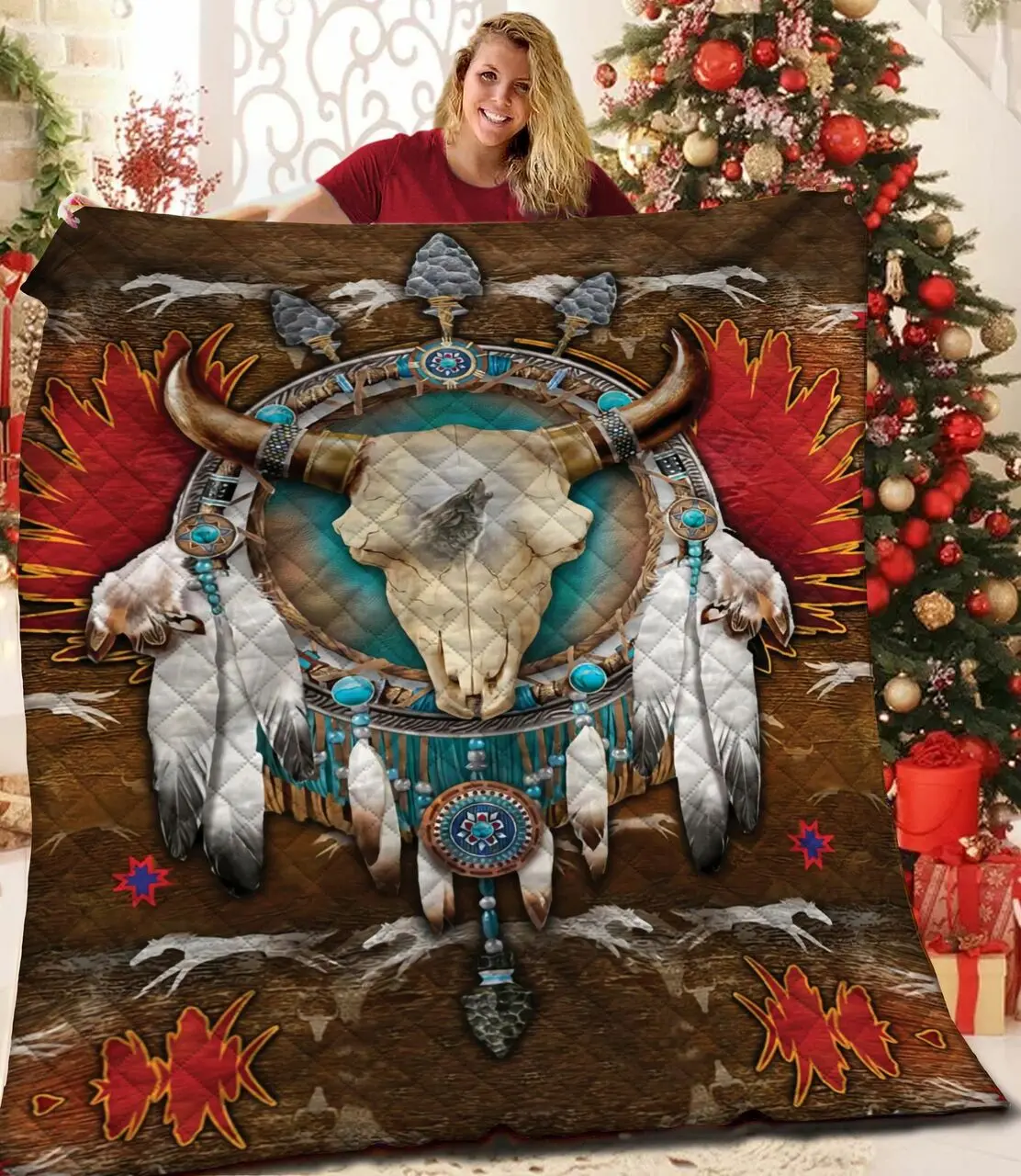 Native Bulo JFJ10482 3D Customized Quilt 2707 and Home Decor
