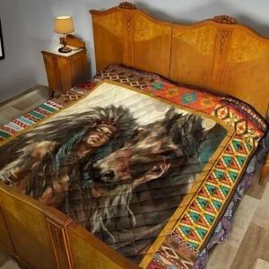 Native Girl 3D Customized Quilt and Home Decor