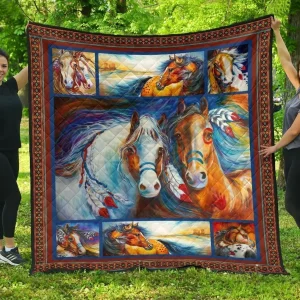 Native Horse V1 Love 3D Customized Quilt and Home Decor
