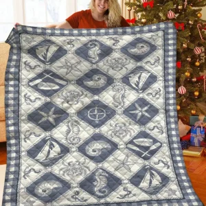Nautical JFJ10517 3D Customized Quilt 2707 and Home Decor