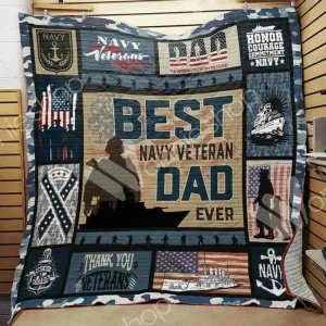 Navy Dad Clm1510094 Quilt Blanket and Home Decor