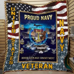 Navy Veteran Blanket Htt-Qct00013 Quilt and Home Decor
