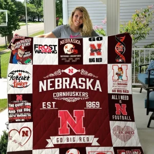 Nebraska Cornhuskers Quilt Blanket 01 and Home Decor