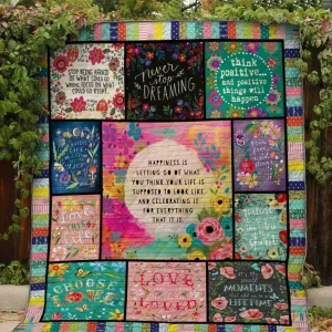 Never Stop Dreaming Flower Quilt and Home Decor