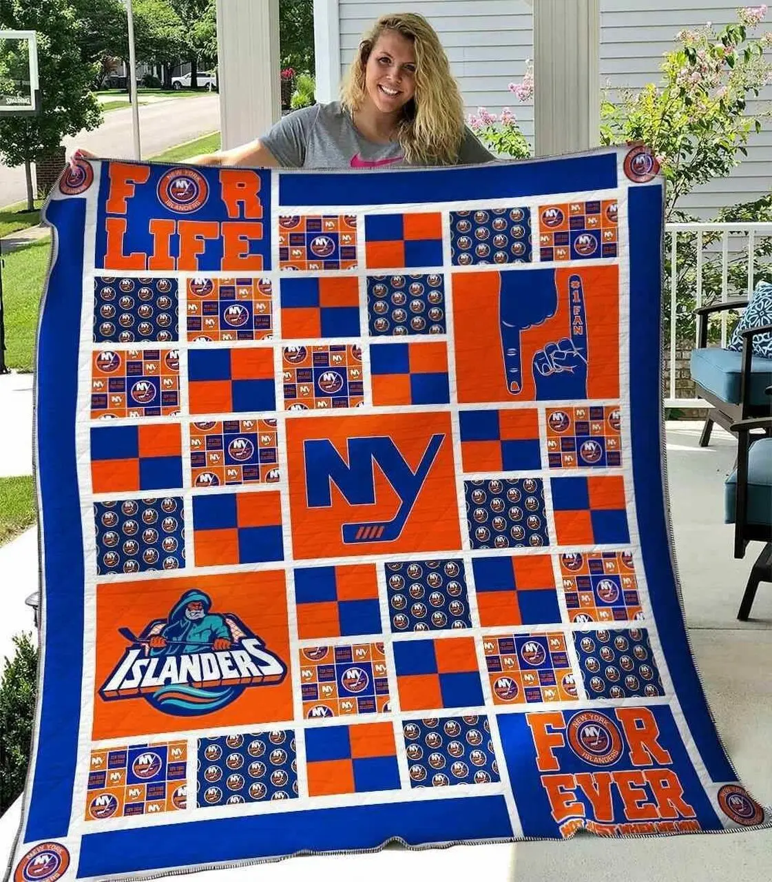 New York Islanders Ver1 Blanket Th2906 Quilt and Home Decor