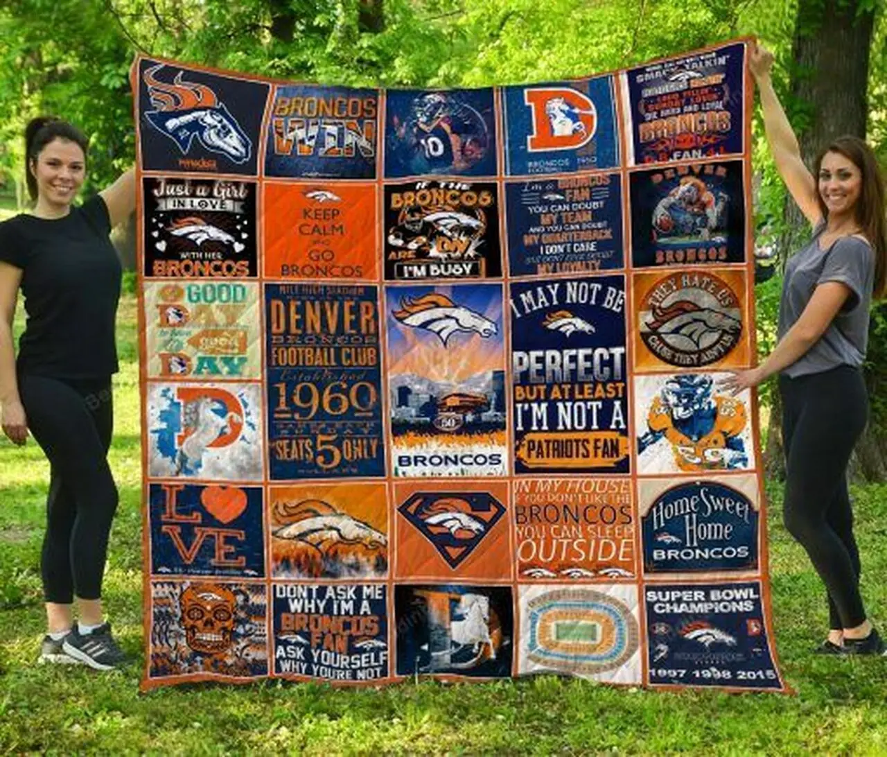 Nfl Denver Broncos Quilt Blanket and Home Decor
