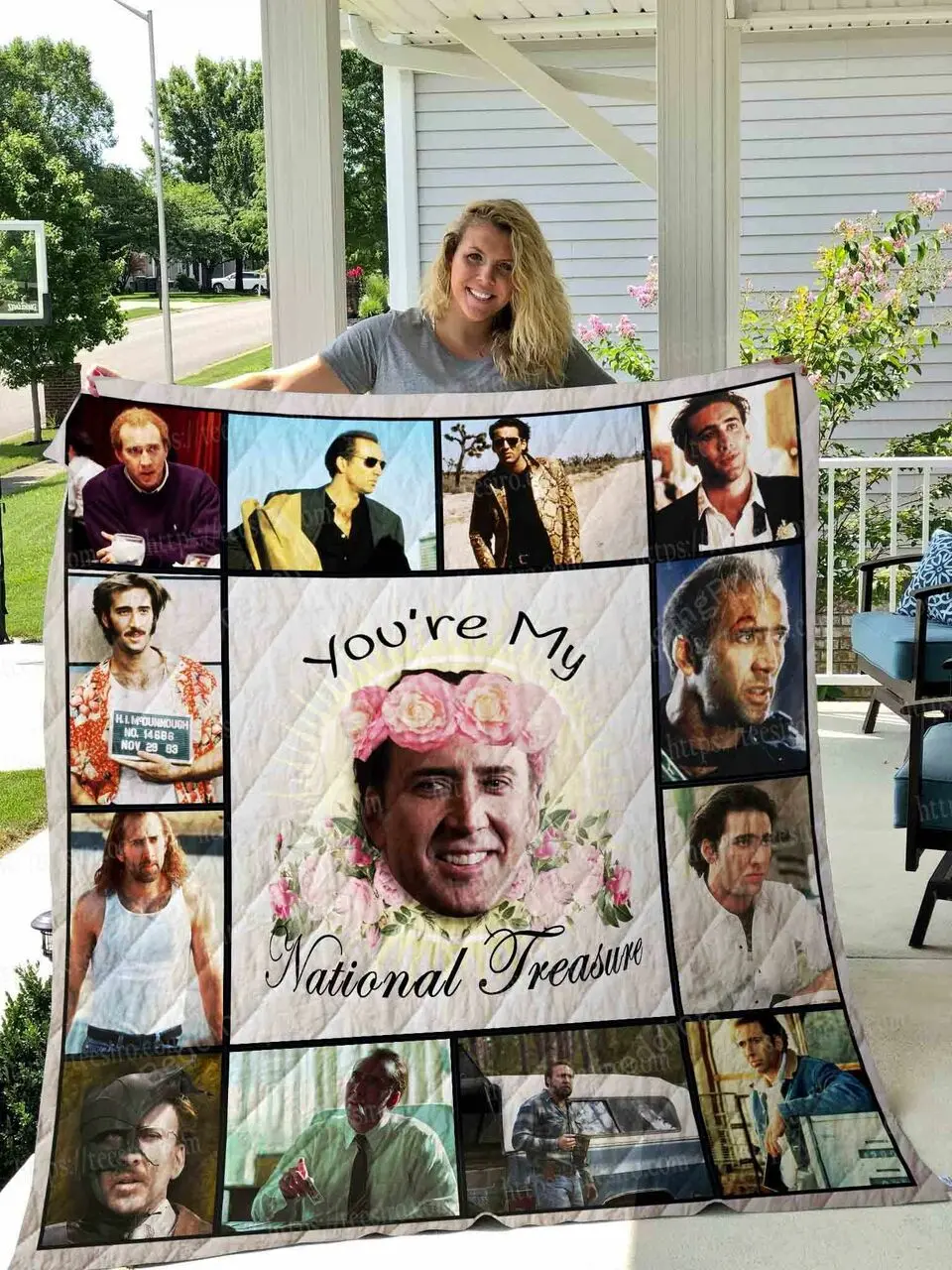 Nicholas Cage Personal Pics Quilt Blanket 01 and Home Decor