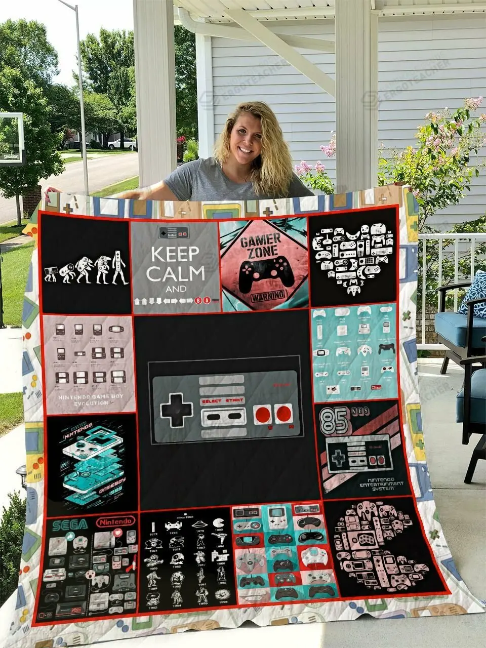 Nintendo Quilt Blanket and Home Decor