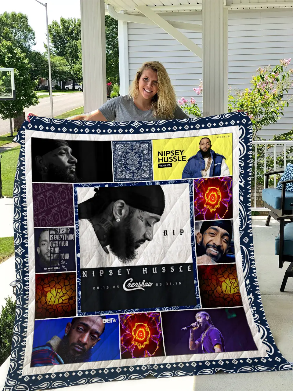 Nipsey Hussle Quilt D2 and Home Decor