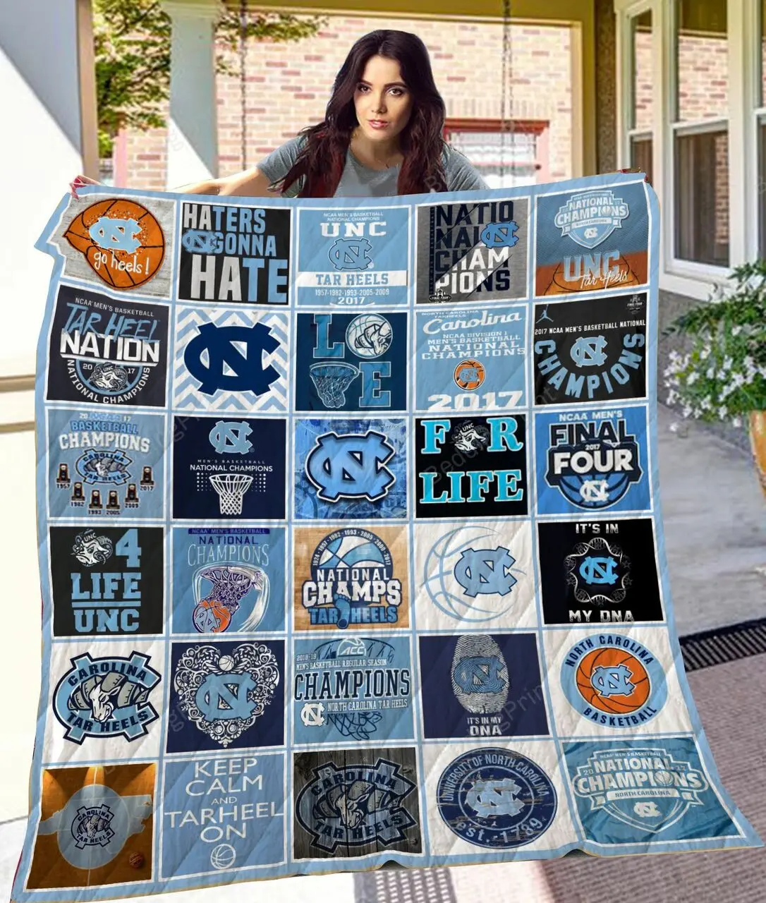 North Carolina Quilt Blanket and Home Decor