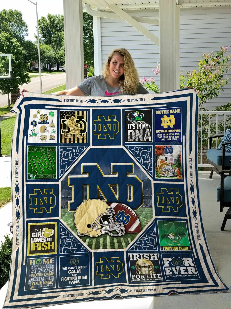 Notre Dame Quilt Blanket and Home Decor