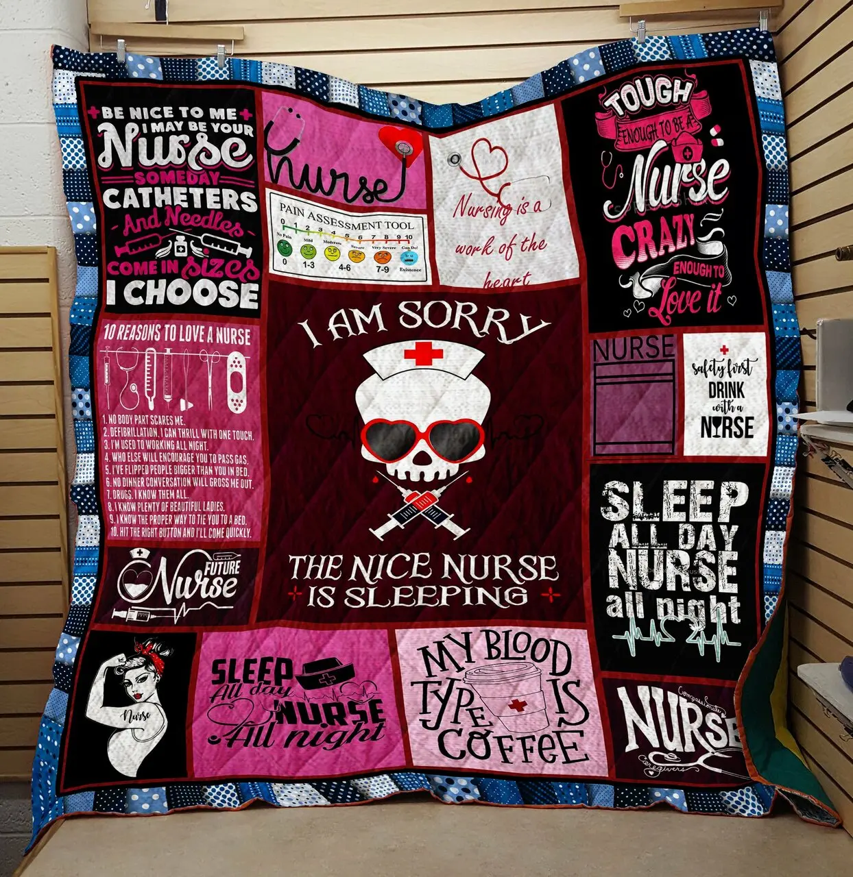 Nurse Is Sleeping Quilt and Home Decor