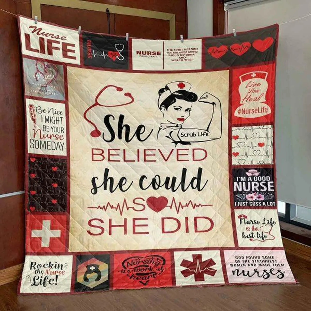 Nurse Life Quilt Blanket Lu88 Quilt and Home Decor