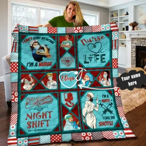 Nurse Personalized Quilt Blanket Lml090603Dt and Home Decor
