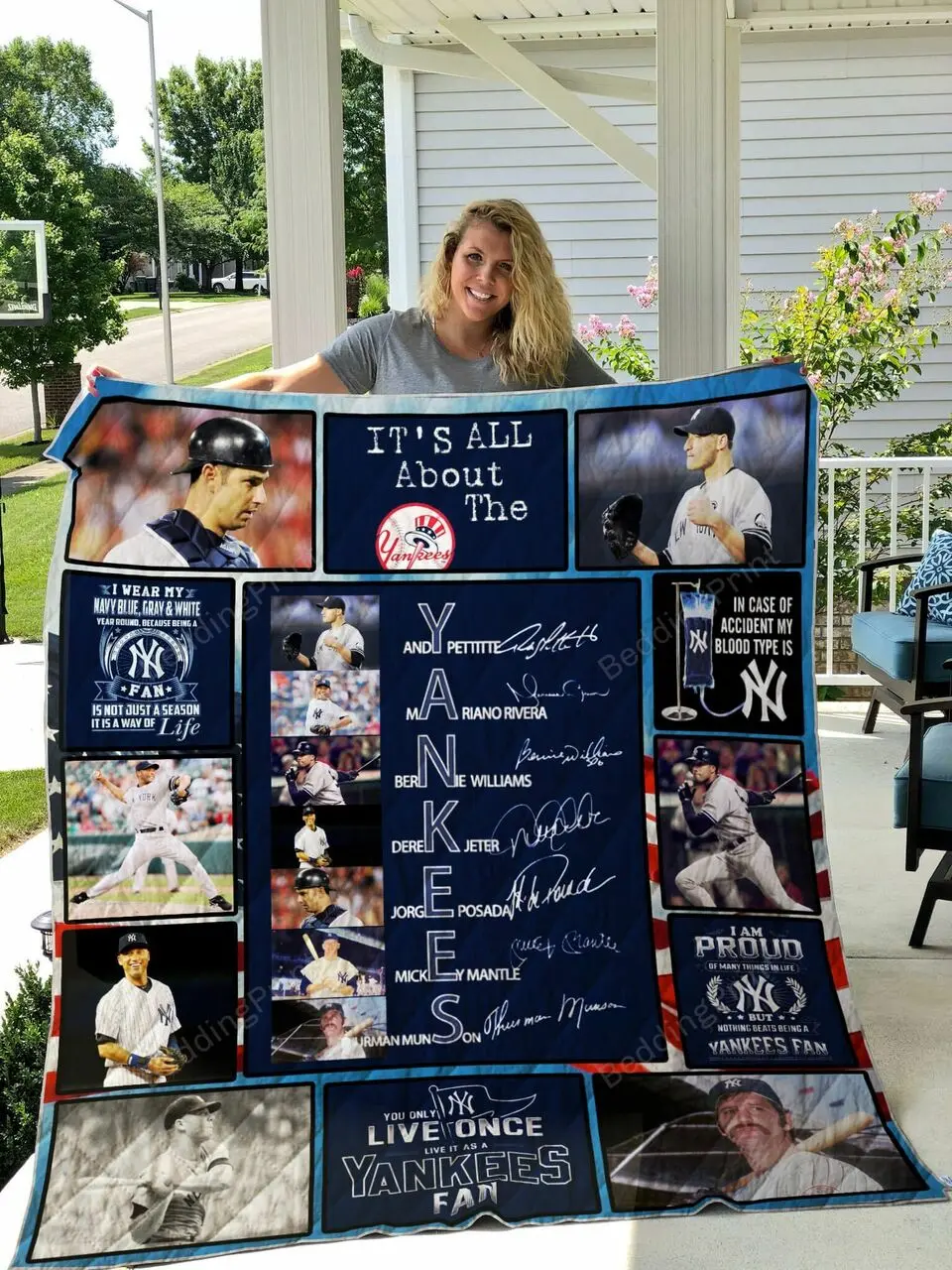 Ny Yankee Quilt Blanket and Home Decor