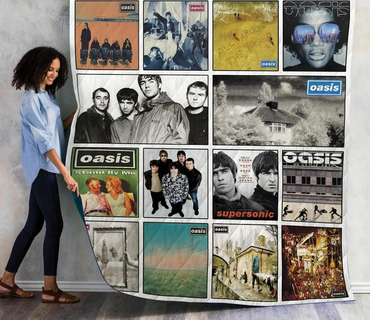 Oasis Singles Quilt Blanket For Fans 01 and Home Decor