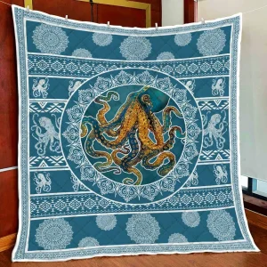 Octopus Hippie Quilt Blanket and Home Decor