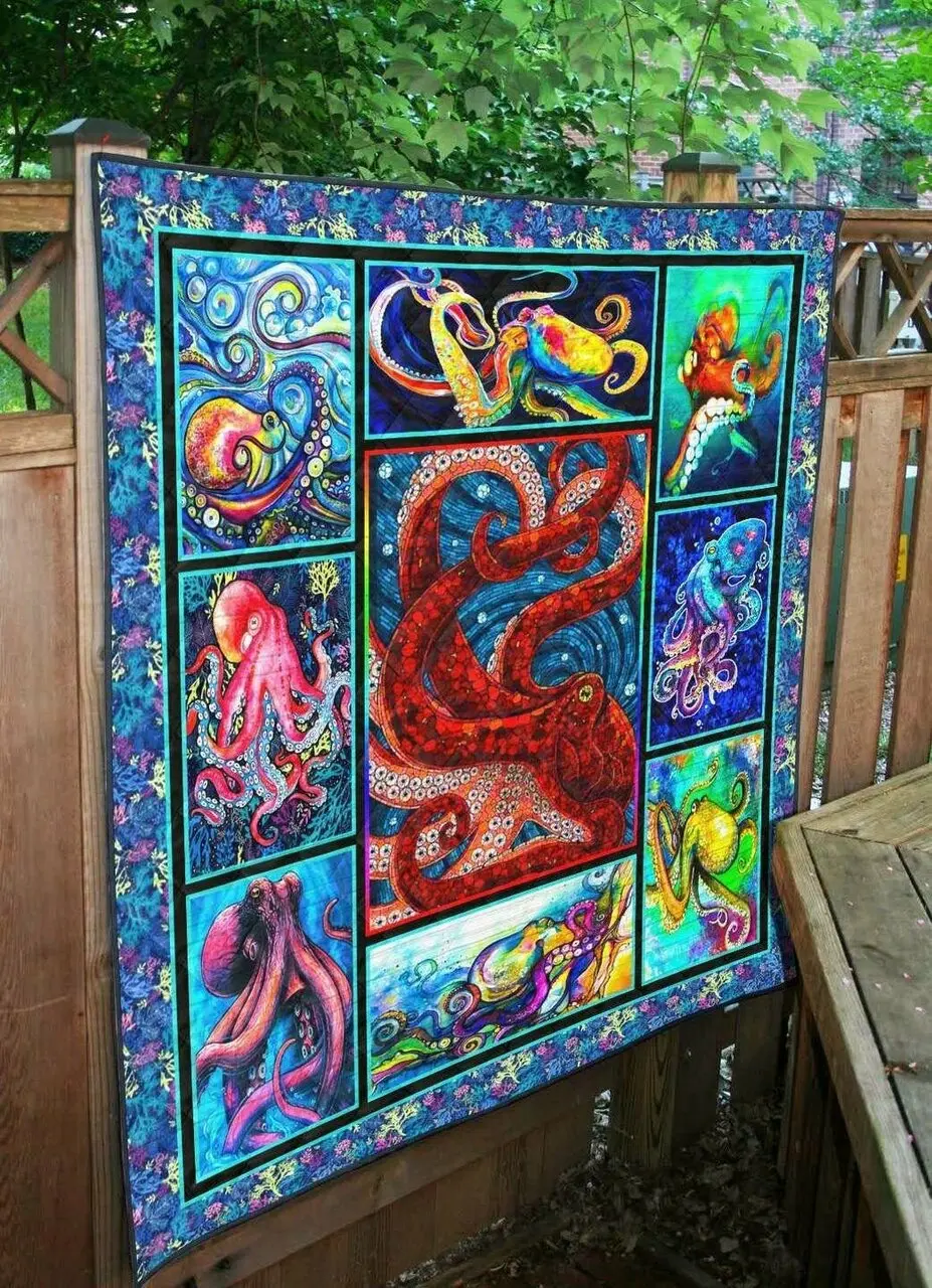 Octopus Na190704B Tbg Quilt Blanket and Home Decor