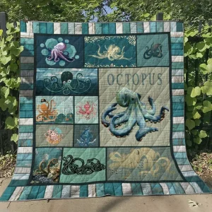 Octopus Pd140618 Quilt Blanket and Home Decor