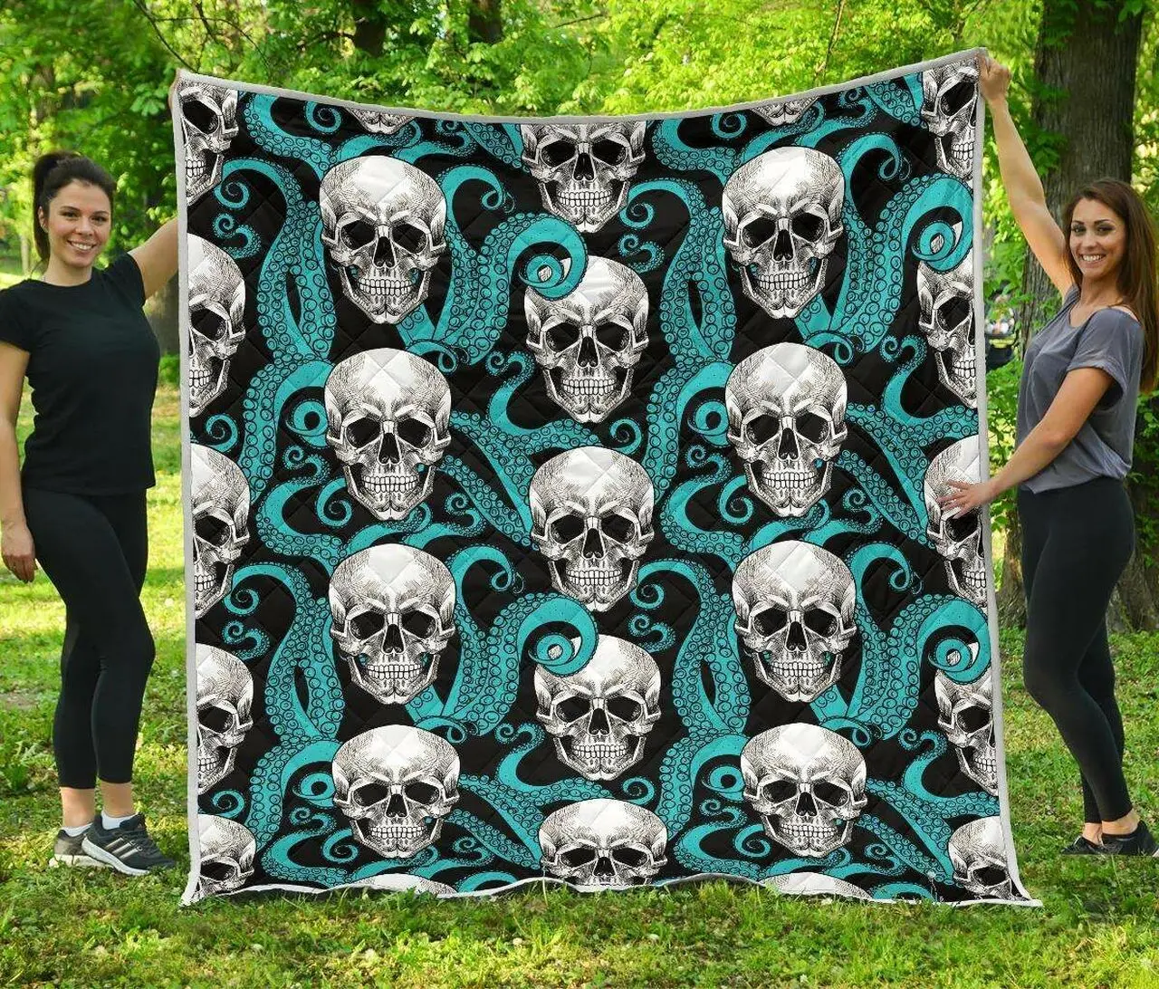 Octopus Tentacles Skull Cl17100404Mdq Quilt Blanket and Home Decor