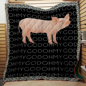 Oh My God Pig Quilt and Home Decor