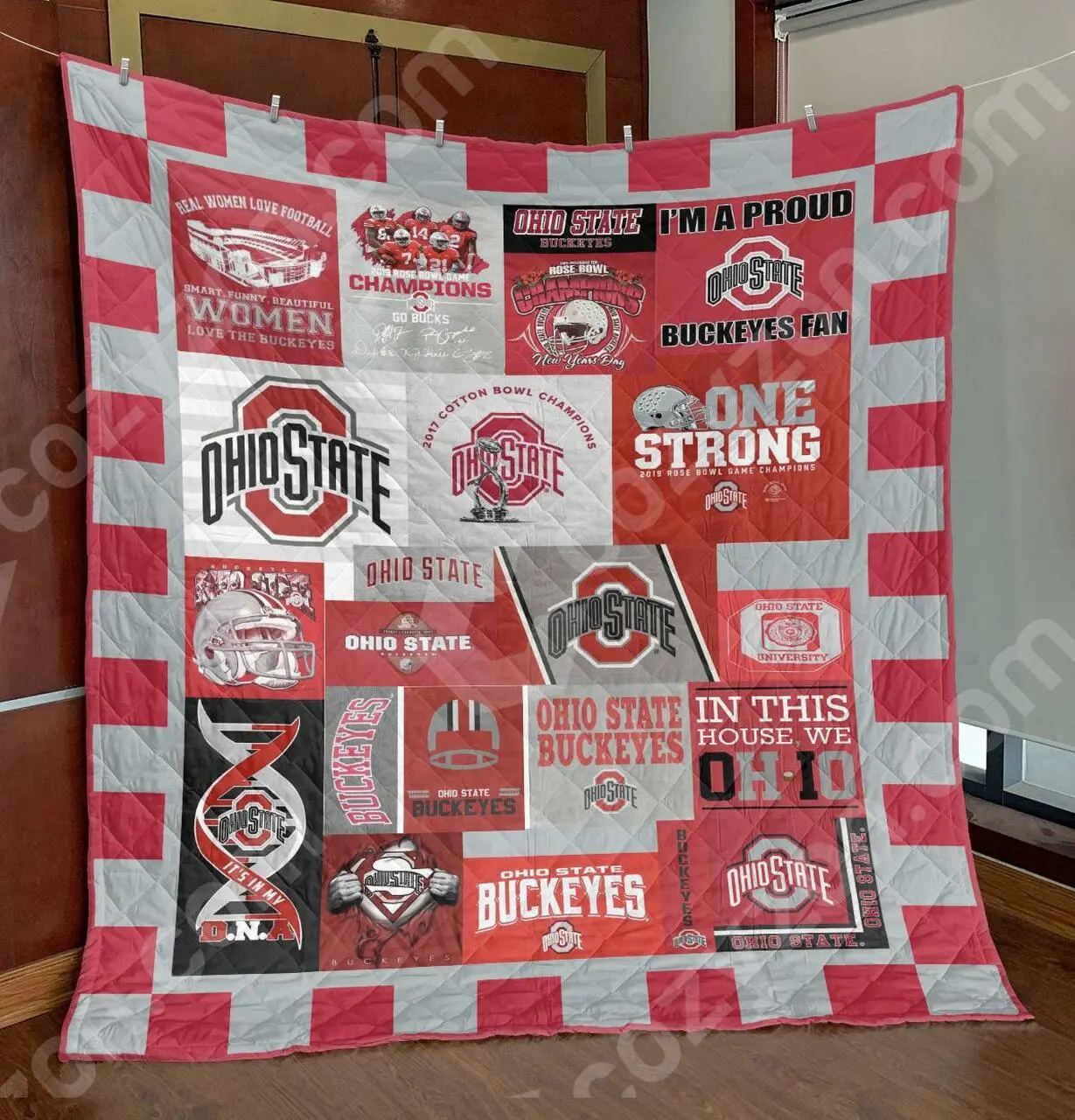 Ohio State Buckeyes Blanket Vq06 Quilt and Home Decor