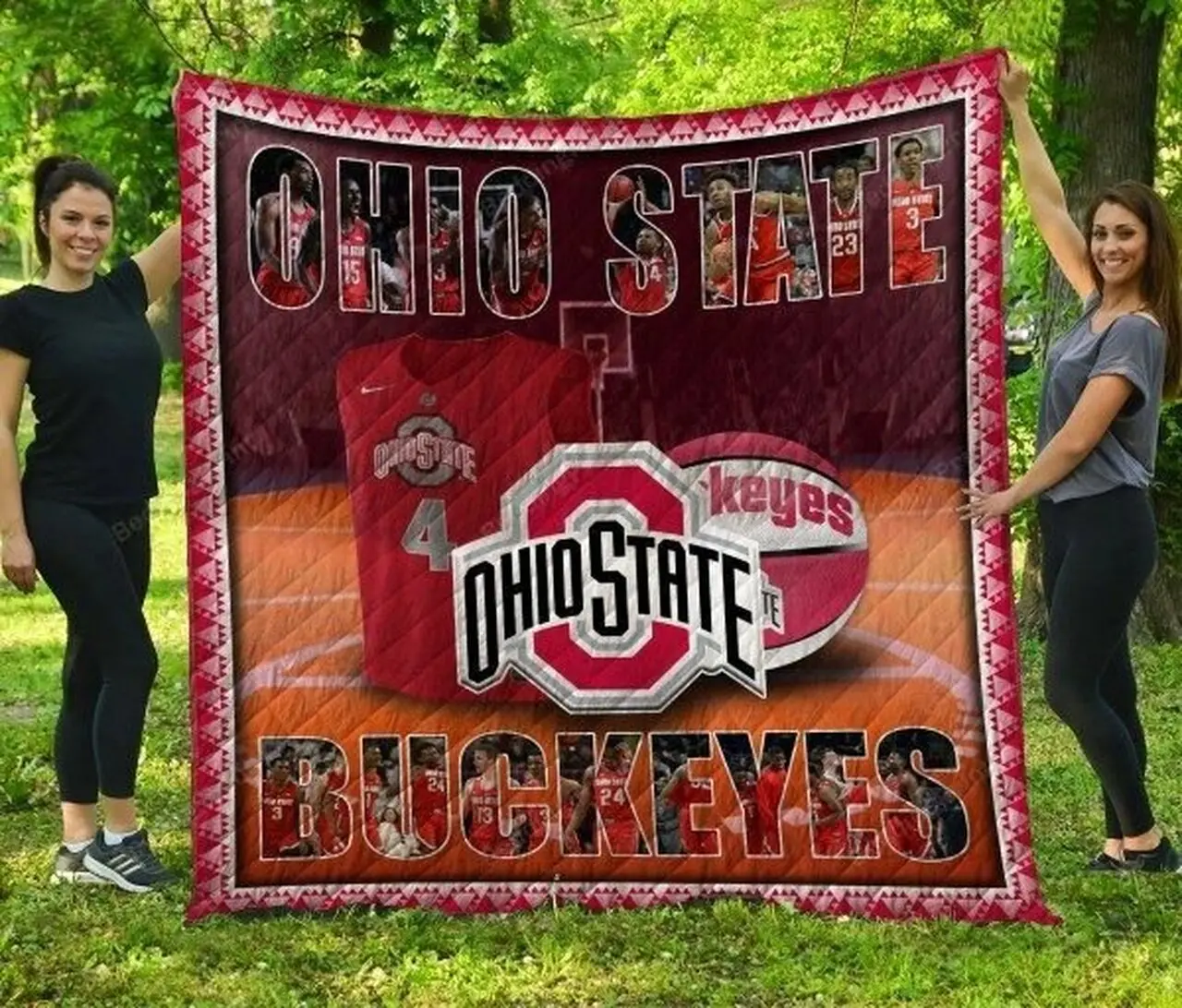 Ohio State Buckeyes Football Quilt Blanket and Home Decor