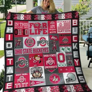 Ohio State Buckeyes Quilt Blanket and Home Decor