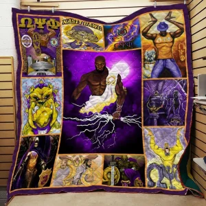 Omega Psi Phi Thunder Quilt All Over Printed and Home Decor
