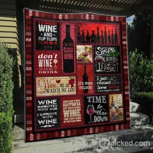 On Cloud Wine Quilt Blanket No96 Quilt and Home Decor