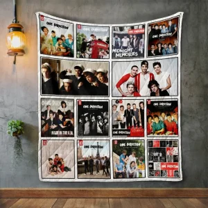 One Direction Album Covers Quilt Blanket and Home Decor