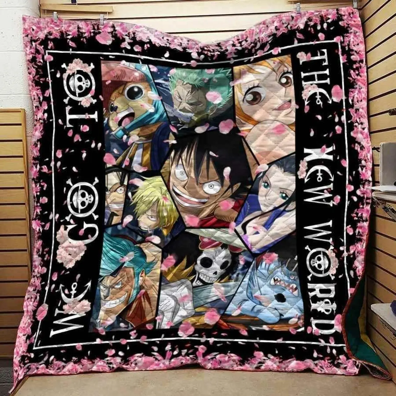 One Piece Sakura Strawhat New World Blanket Th0509 Quilt and Home Decor
