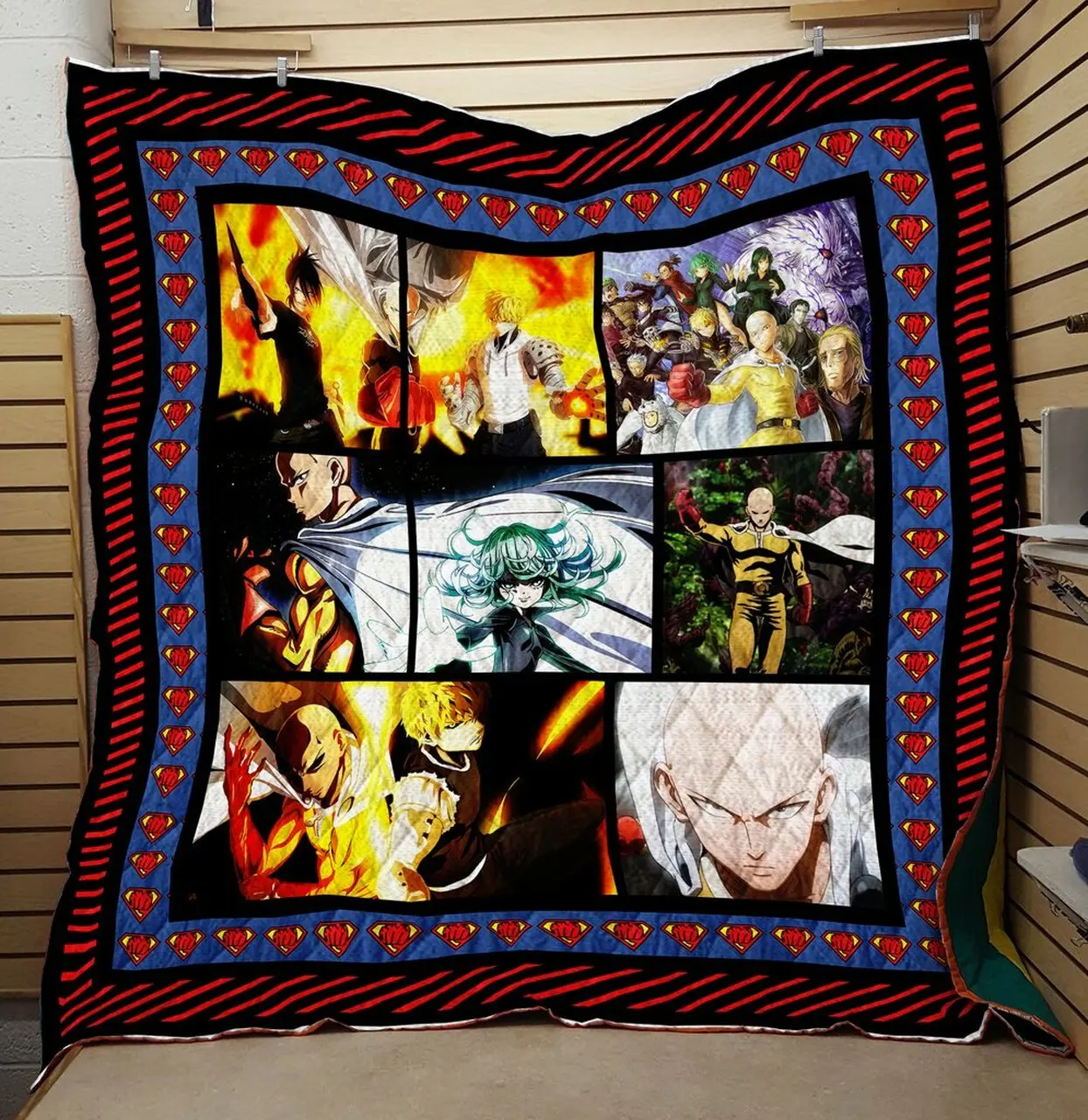 One Punch Fight Man Quilt V5 Quilt and Home Decor