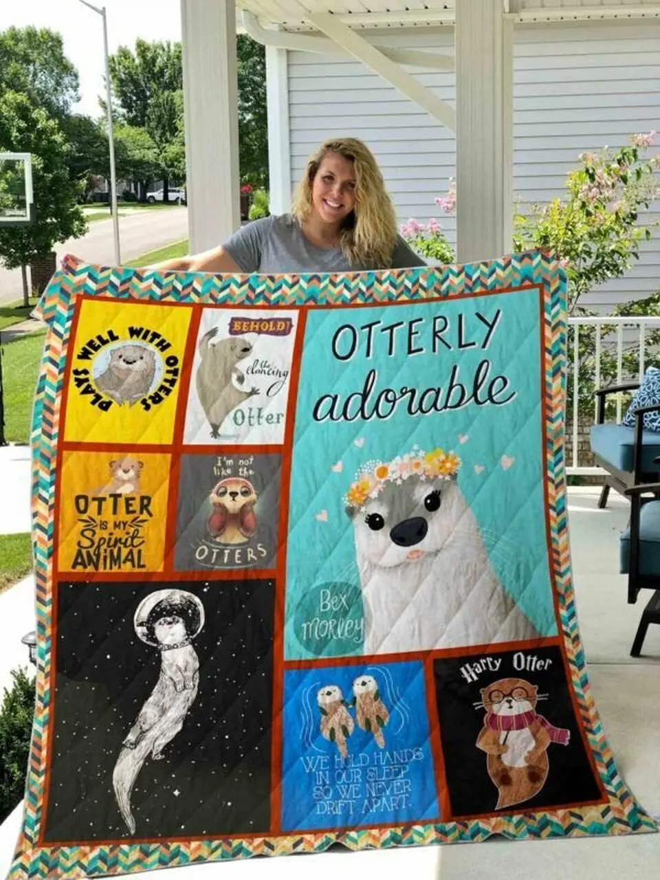 Otter Cl14100380Mdq Quilt Blanket and Home Decor