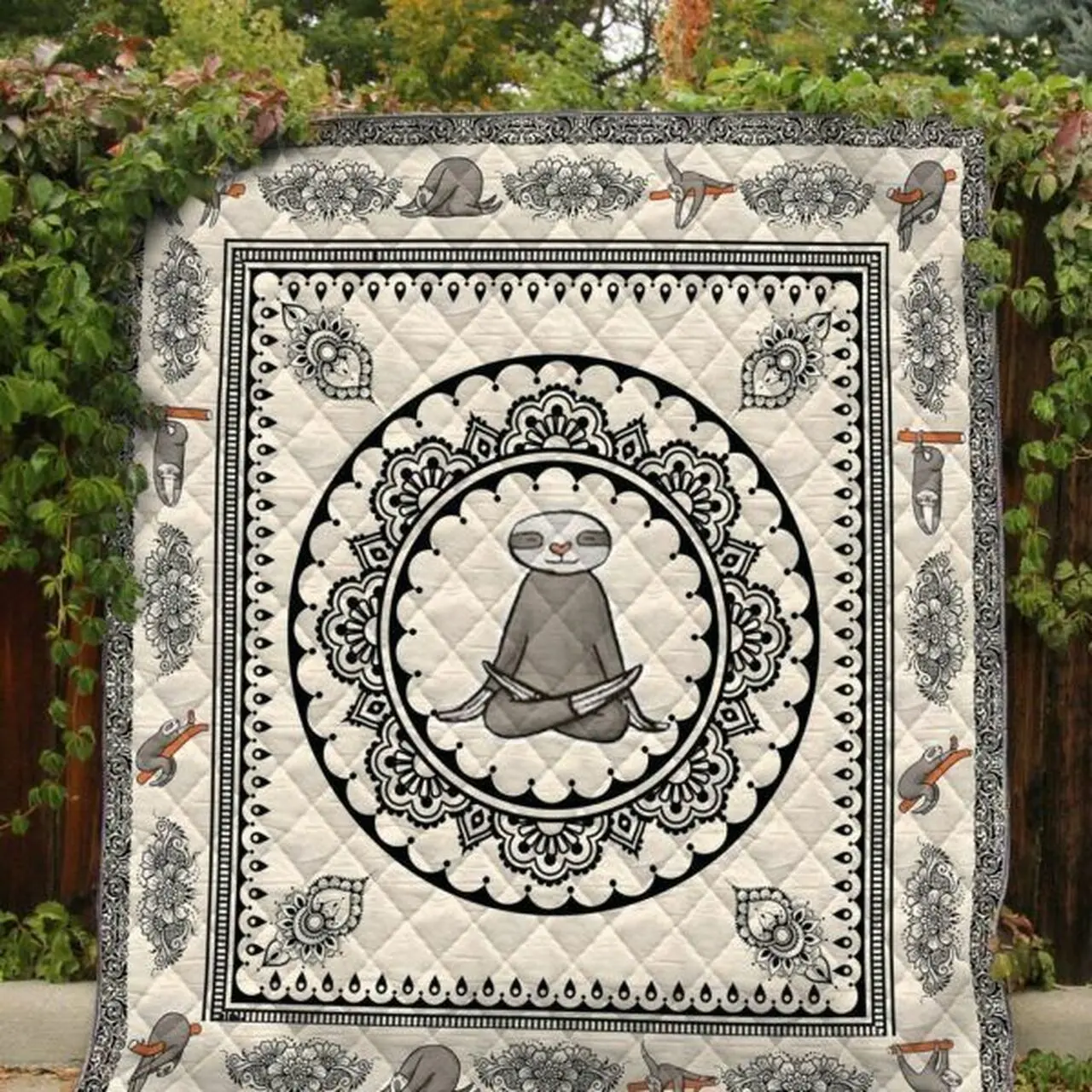 Otter Yoga Mandala Quilt Tdhxa and Home Decor