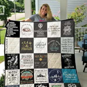 Outlander Collage Quilt Blanket and Home Decor