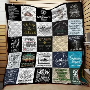 Outlander Collage Quilt Blanket Quilt and Home Decor