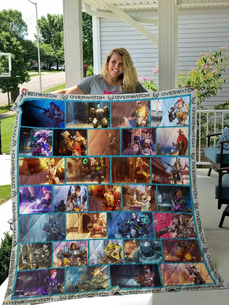 Overwatch Characters Quilt Blanket and Home Decor