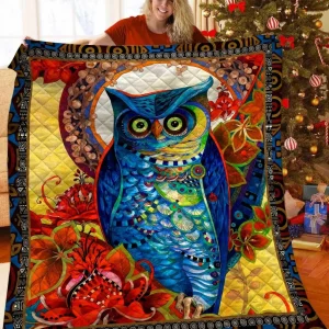 Owl JFJ10907 3D Customized Quilt 2707 and Home Decor