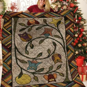 Owl JFJ10970 3D Customized Quilt 2707 and Home Decor