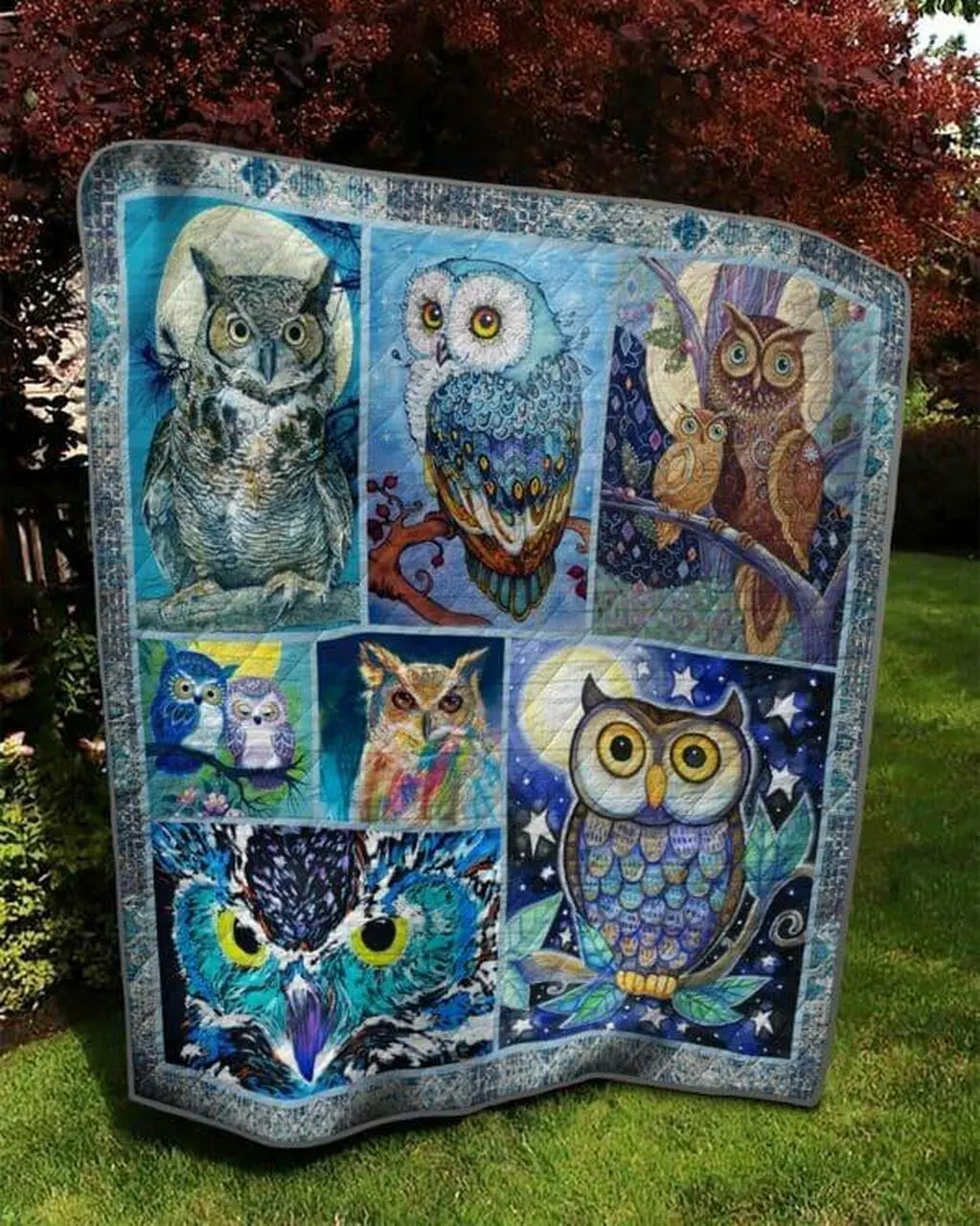 Owl Tnt0204 12 Quilt Blanket Quilt and Home Decor