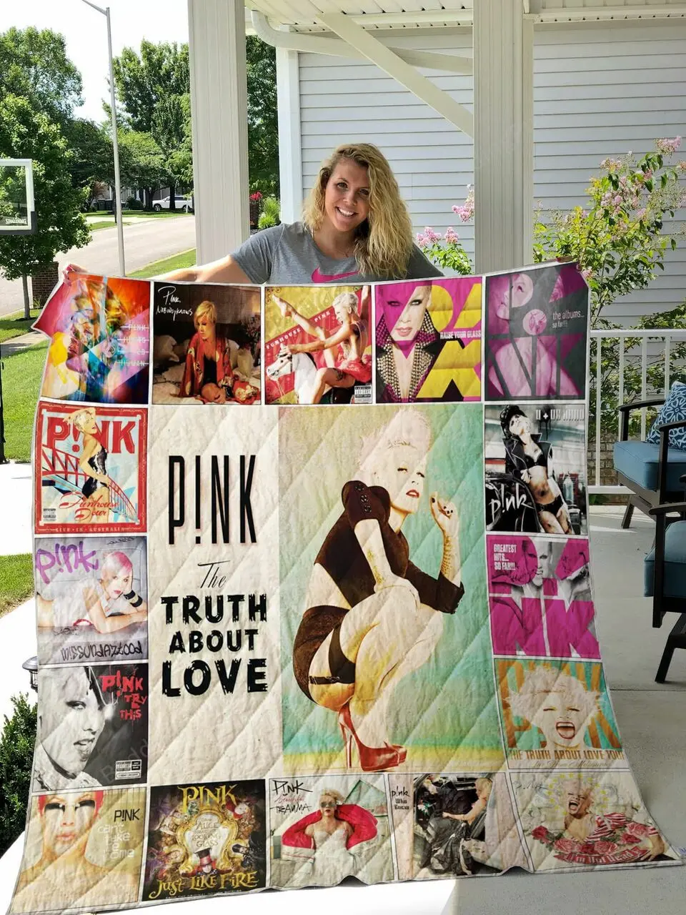P!Nk Quilt Blanket 01173 and Home Decor