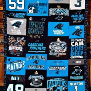 Panthers Quilt Blanket Pt27 Quilt and Home Decor