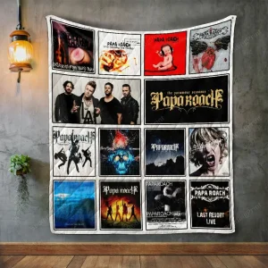 Papa Roach Album Covers Quilt Blanket and Home Decor