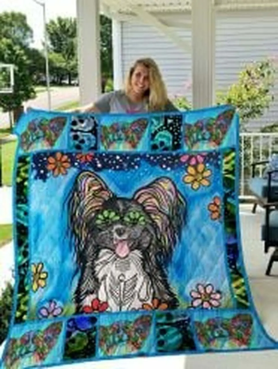 Papillon Dog Quilt Blanket Lukl8S Dhc0301811Dd and Home Decor